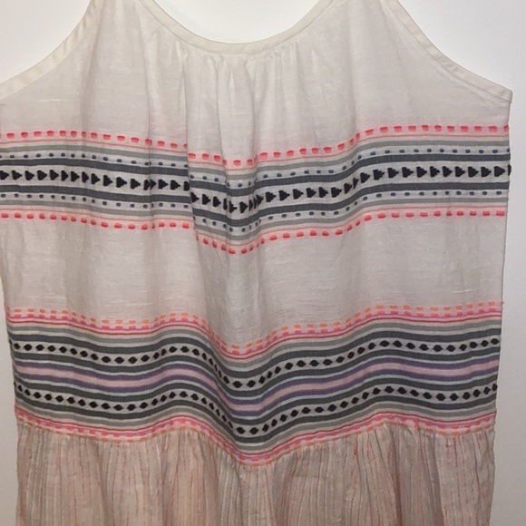 NWOT Lemlem Inku Striped Cotton Mini Dress in white combo size S, oversized - Picture 4 of 12